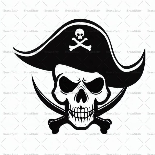 Piratenschädel und gekreuzte Knochen